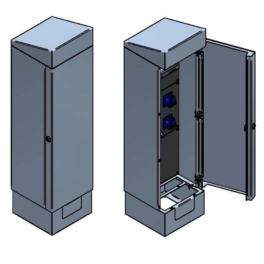 Energiesäule QUADRO M V2A geschliffen