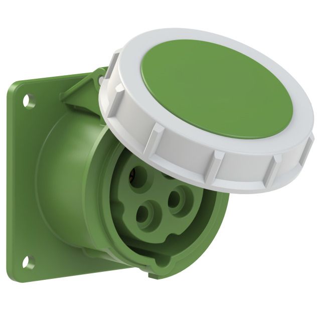 Plastic built-in socket CEE 16A/50V, 3P+PE/10h, IP67,