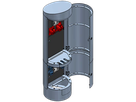 Energiesäule RONDO M V2A geschliffen