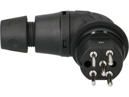 Right-angle plug type 15 IP55230-400V/10A/3P+N+PE black