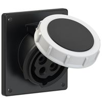 Plastic built-in socket CEE 16A/500V, 3P+PE/7h, IP67,