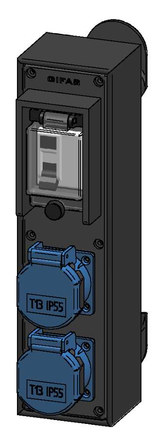 Petit boîtier mobile type 1400 en butyl-caoutchouc