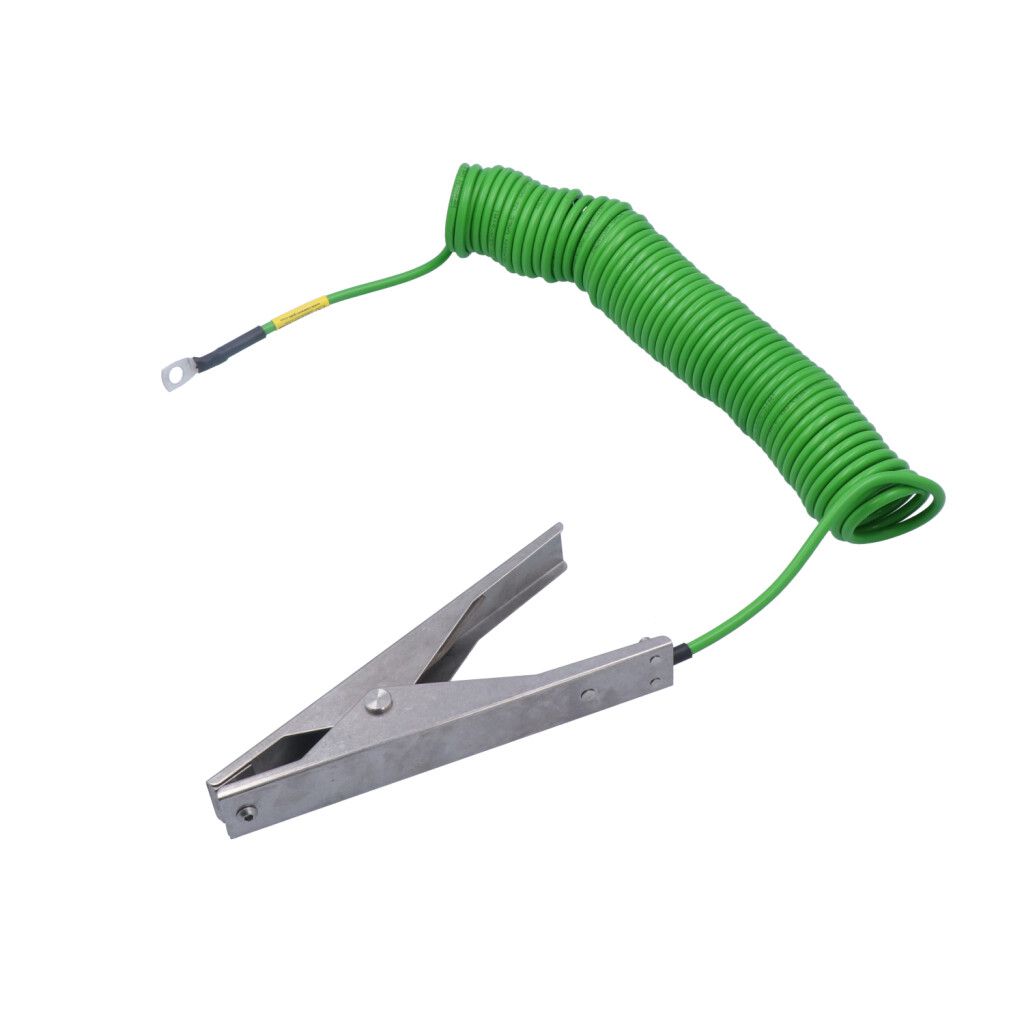 Single-pole heavy-duty stainless steel earthing clip,