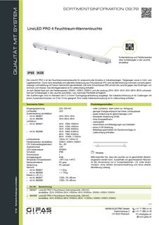 09 78 LineLED PRO 4 luce diffusore a prova di umidità