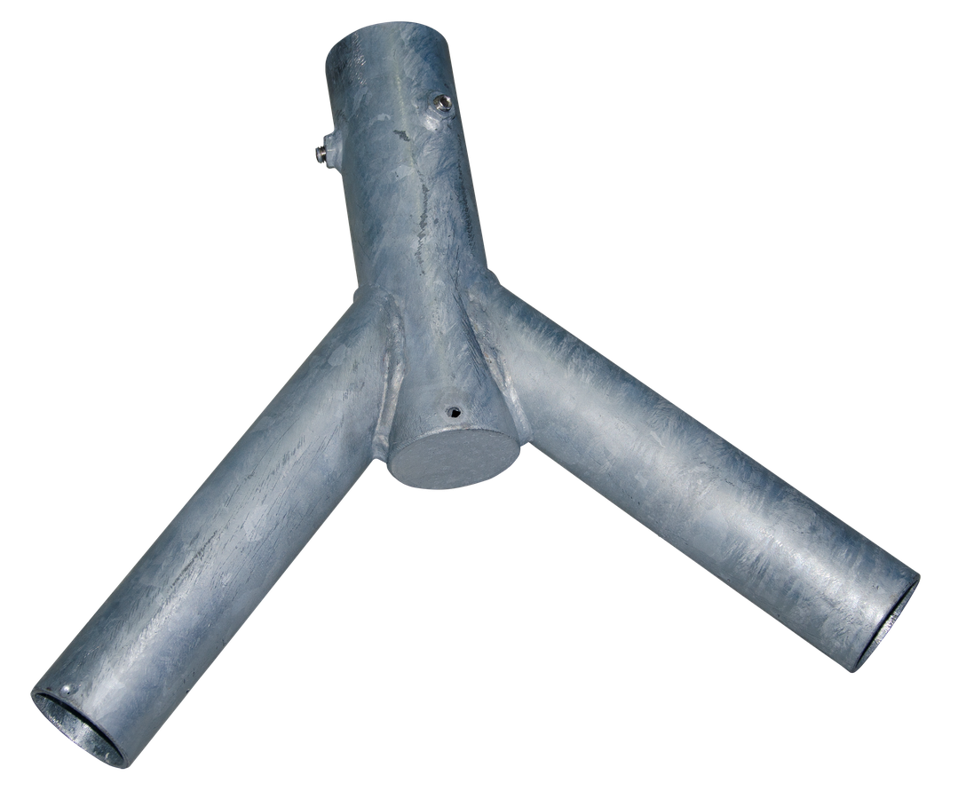 Galvanised boom adapter to corner boom and wall boom,