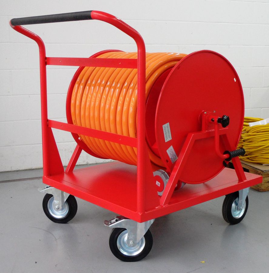 Cable reel steel type 506, red