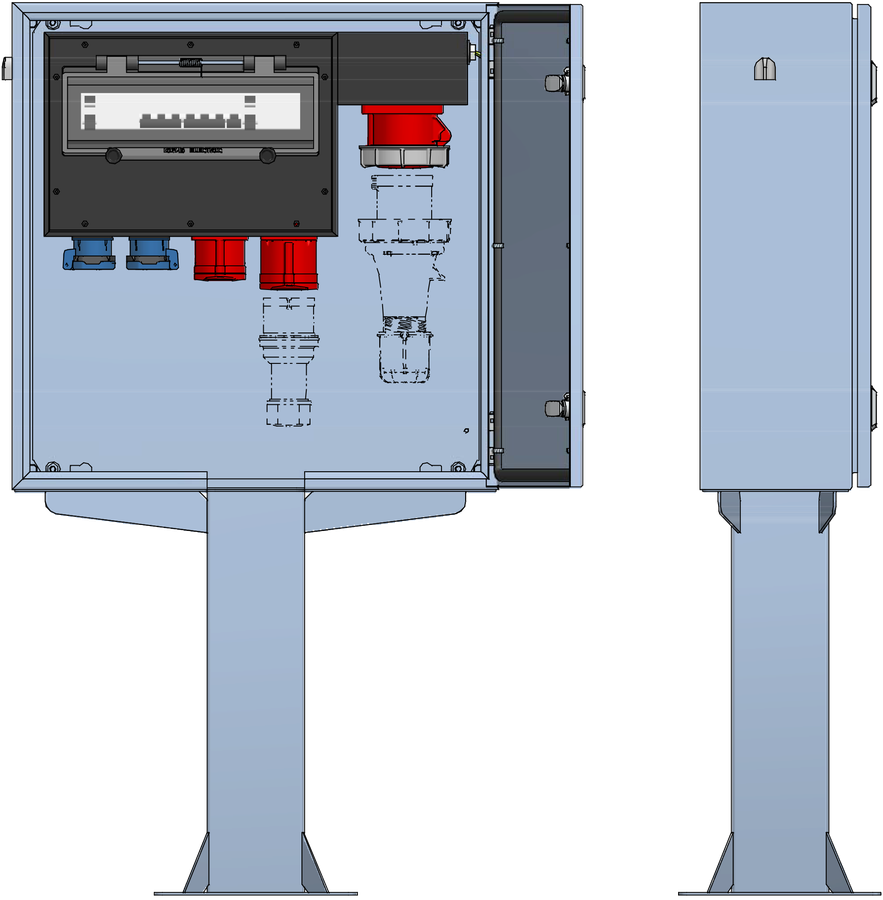 AP-Stromverteilung V2A-Standrohr,