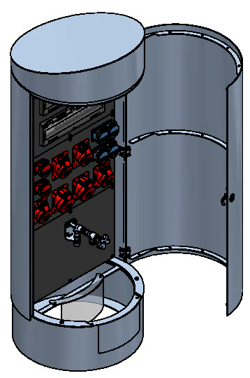 Energiesäule RONDO L V2A geschliffen