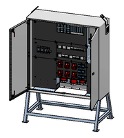 Baustromverteiler 250A, Stahlblech