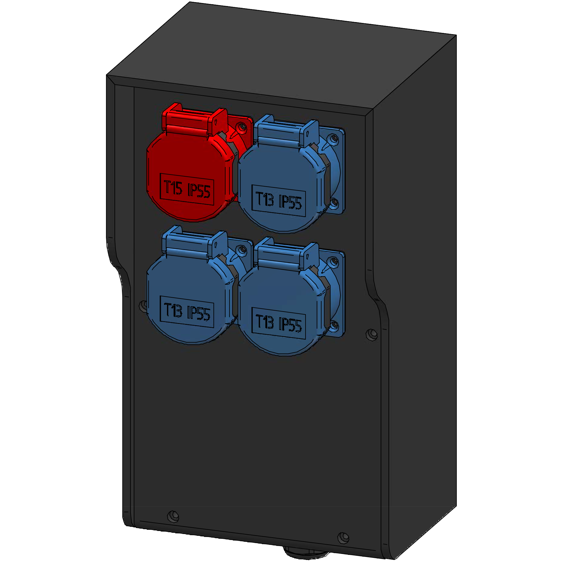 Hartgummiverteiler Typ 7250, schwarz