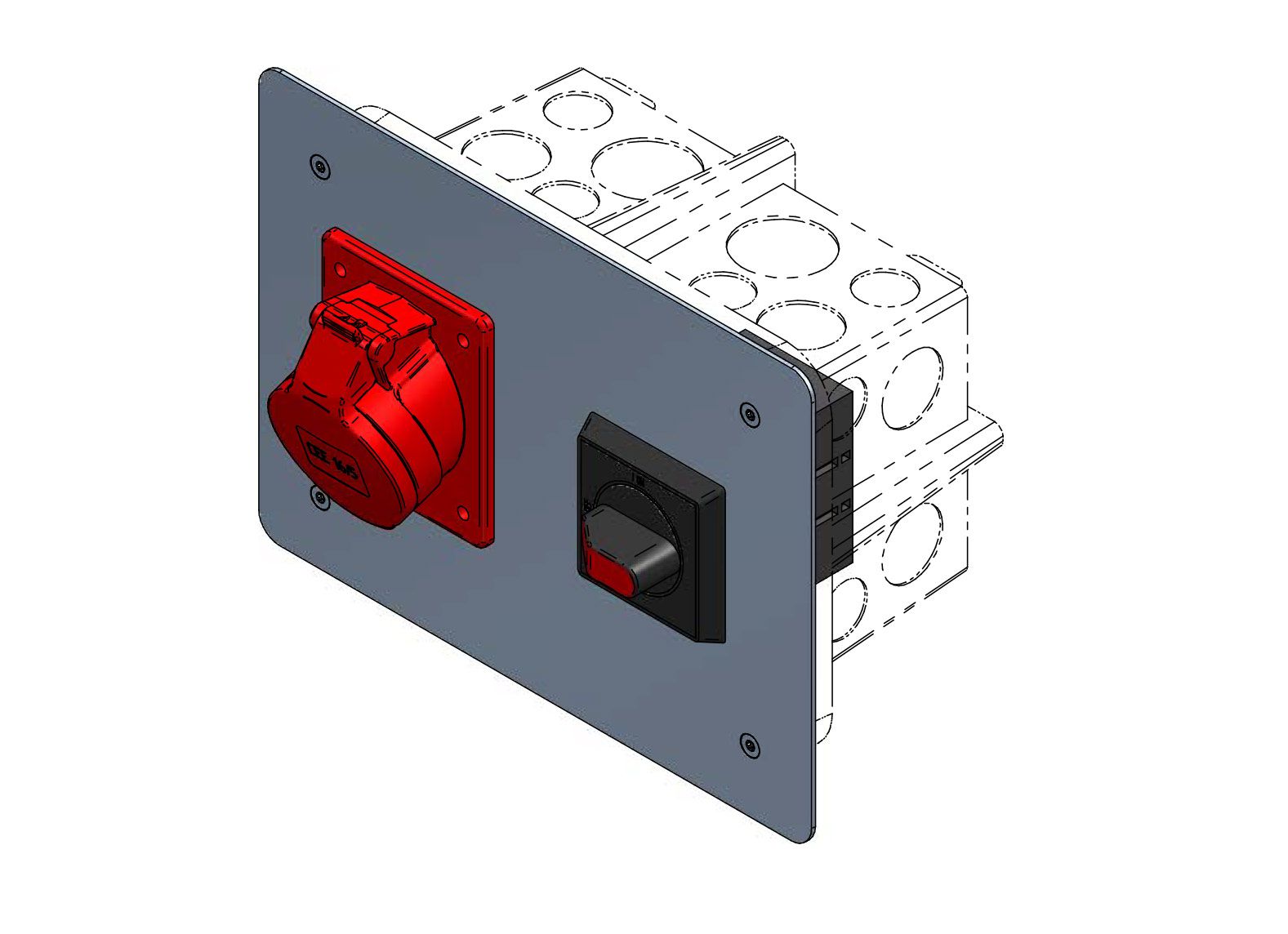 V2A plate 270x200x2mm equipped with
