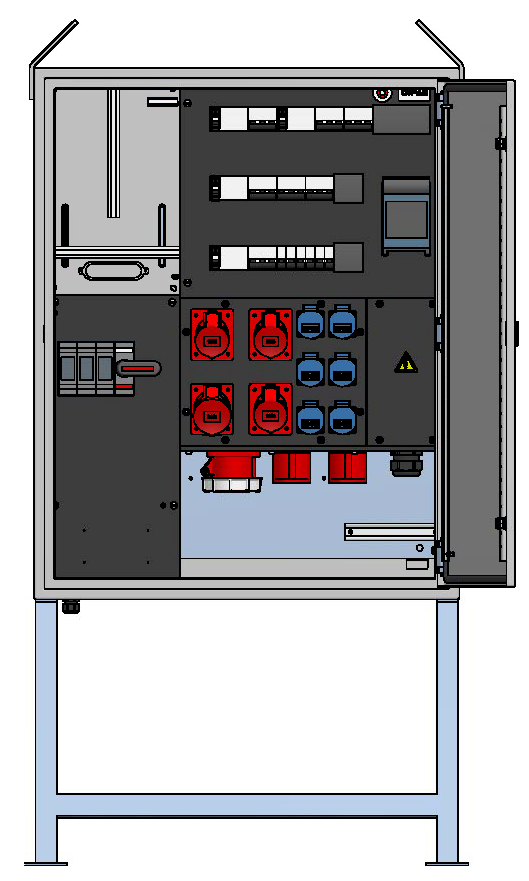 Main distributor box 100A, sheet steel