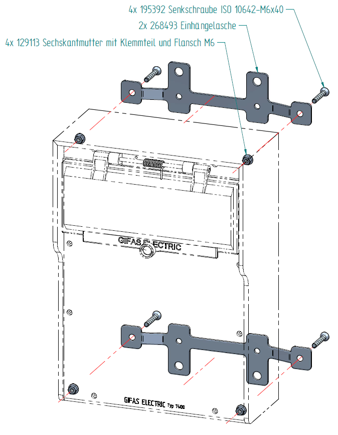 Kit de pattes de fixation pour support