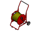 Cable reel steel type 505, red