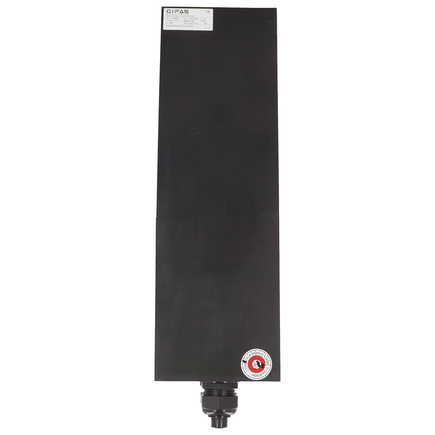 Quadro elettrico in gomma dura tipo 4512, nero