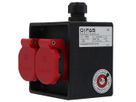 Small hard rubber distributor box type 2700, black
