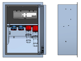 Recessed mounted distributor cabinet, box V2A,