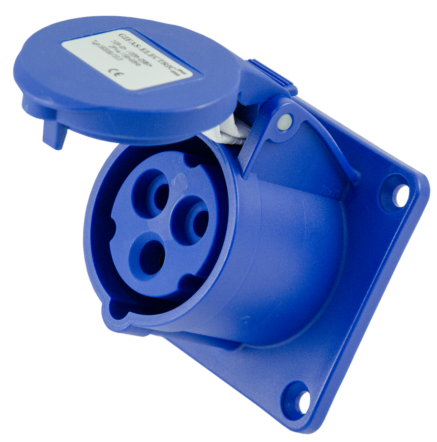 Einbausteckdose Kunststoff CEE IP44/IP54