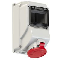 Presa da parete "sicurezza" 400V/32A/3P+N+PE, IP44,