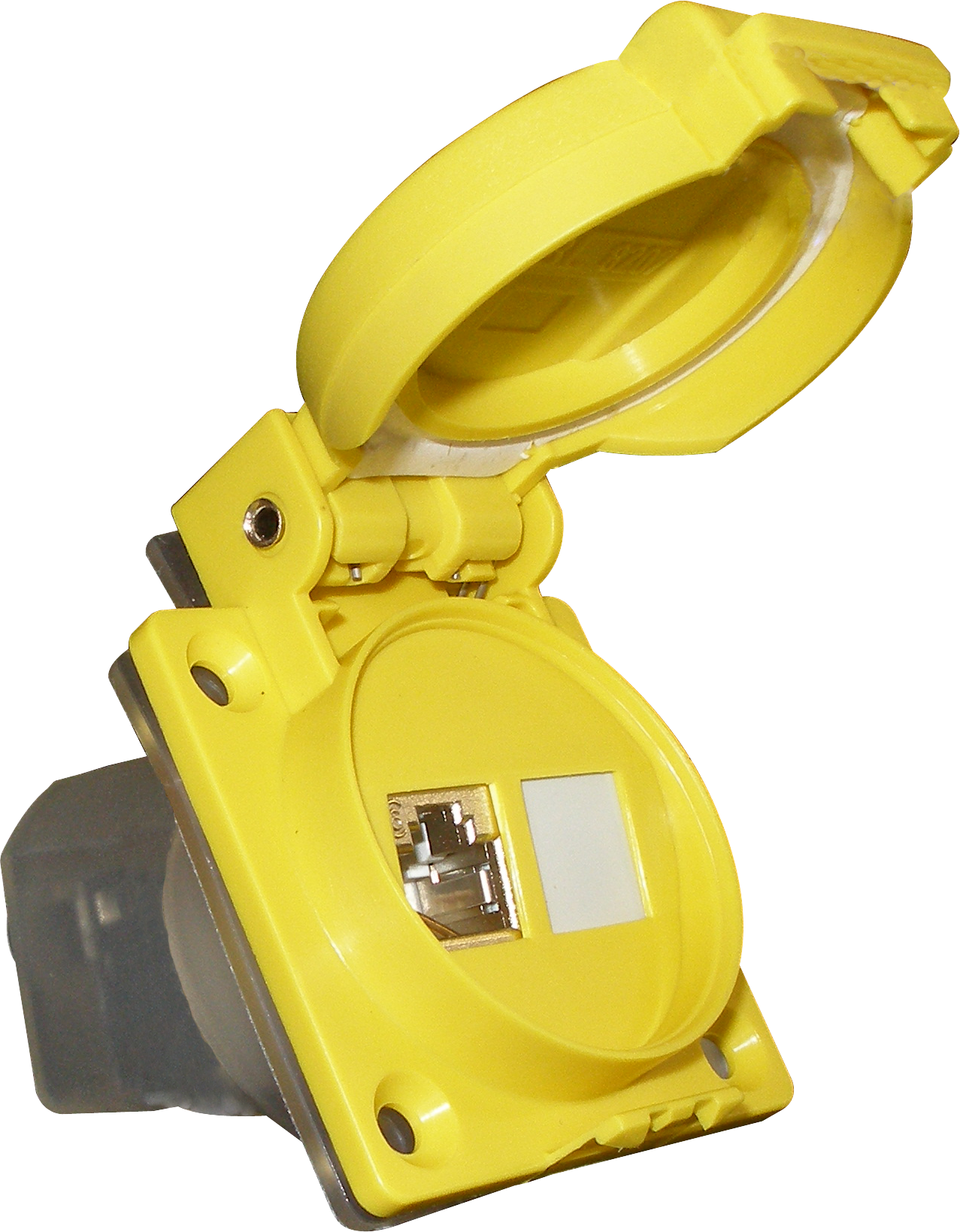 Built-in socket 1xRJ45, Cat. 6, module 8, yellow, IP55
