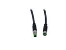 Extension cable 2m, black, with plug,