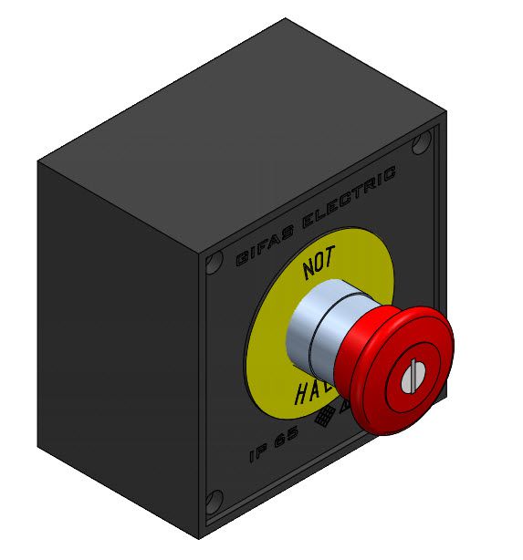 Emergency stop switch key-release