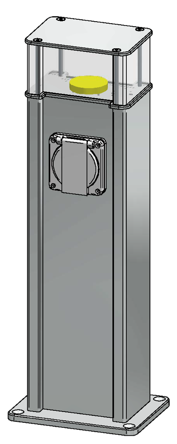 Energiesäule ES-LED 160, Aluminium eloxiert