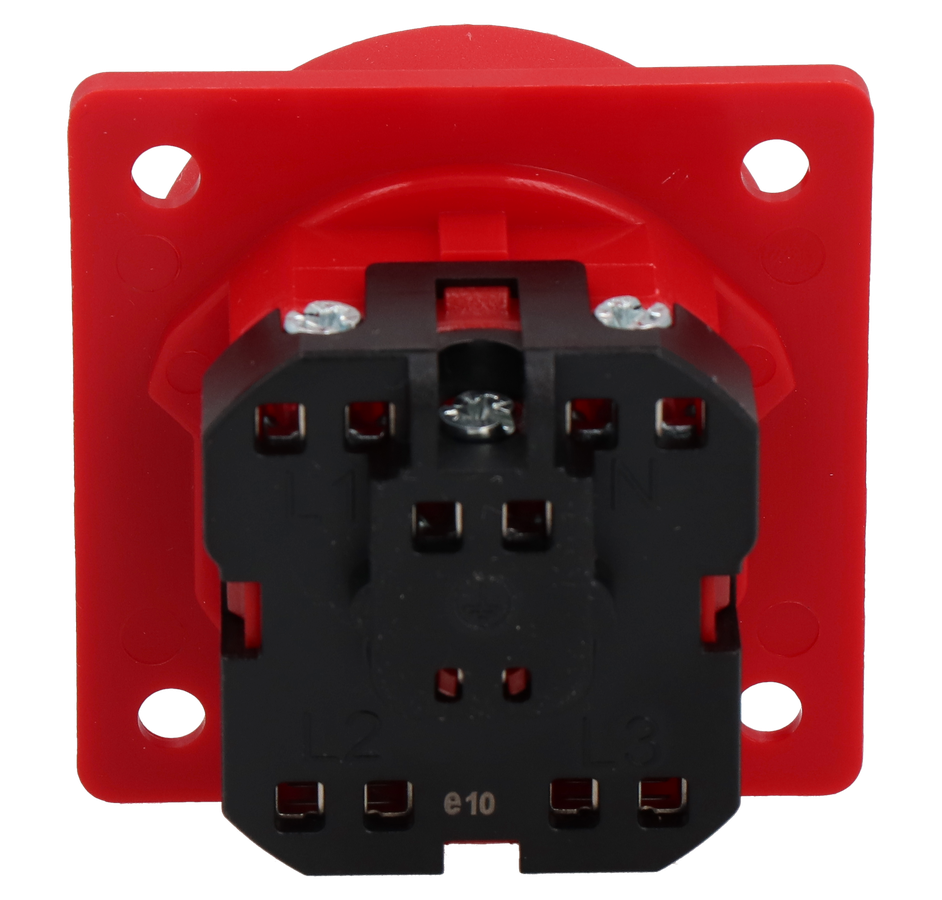 Presa da incasso tipo 25 IP20 rosso senza coperchio