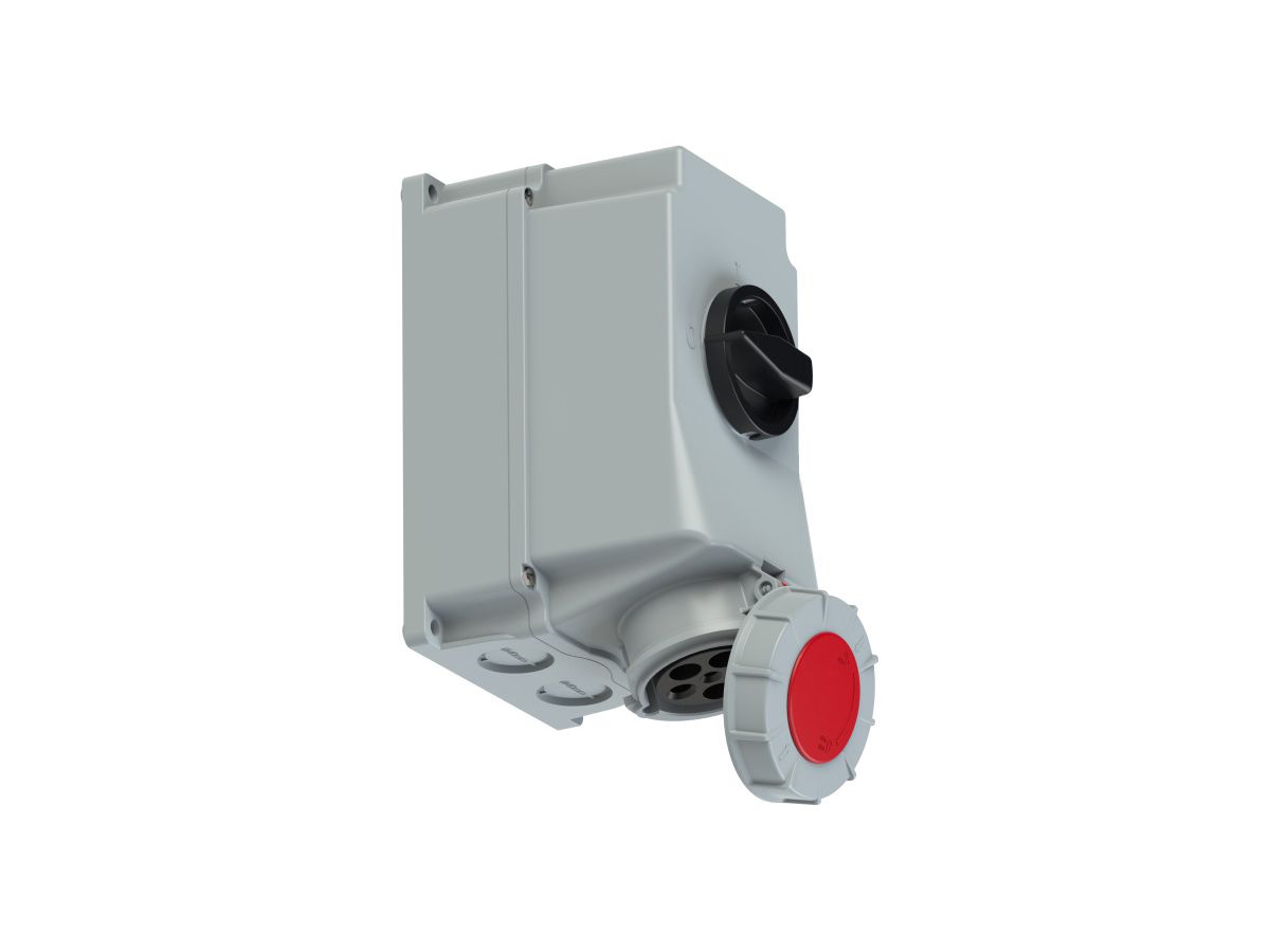 Wandsteckdose CEE 63A/400V/3P+N+PE/IP67 - GIFAS-ELECTRIC