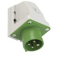 Plastic wall plug CEE 16A/50V, 3P+PE/10h, IP44