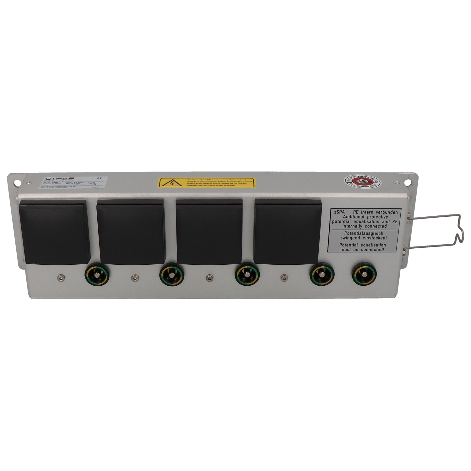 Spitalbox Aluminium, 4xT13(IP20 mit Klappdeckel), 5xPOAG,