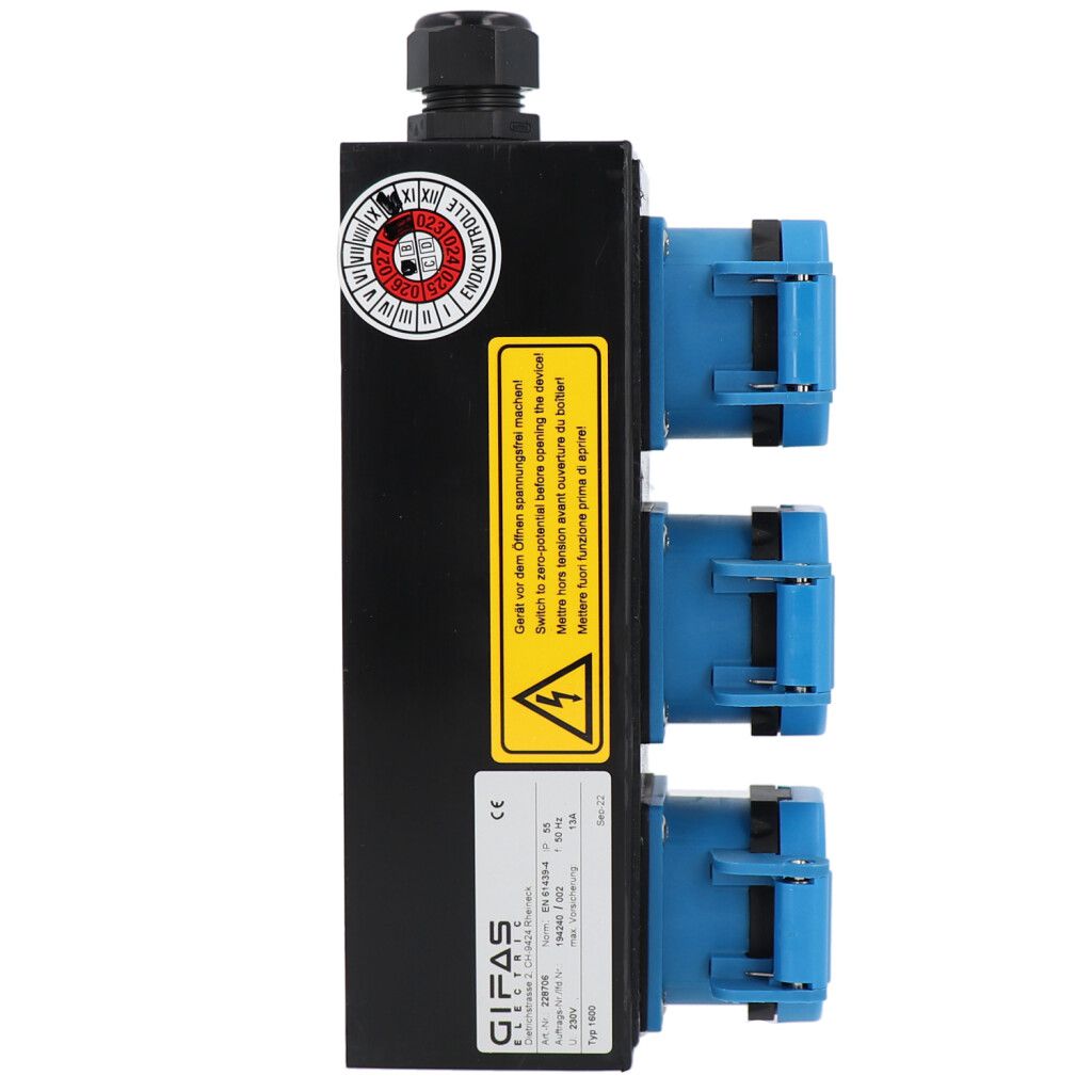 Small hard rubber distributor box type 1600, black