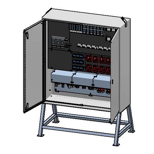Energieverteiler 400A, STB RAL 7035, IP44