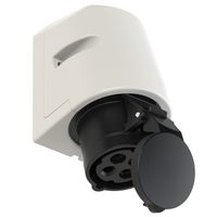 Plastic wall socket CEE 16A/500V, 3P+PE/7h, IP44