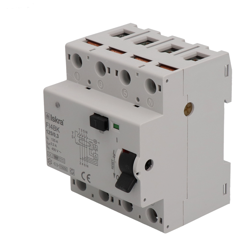 RCD ISKRA type B 3N-125A/300mA, AC-DC sensitive