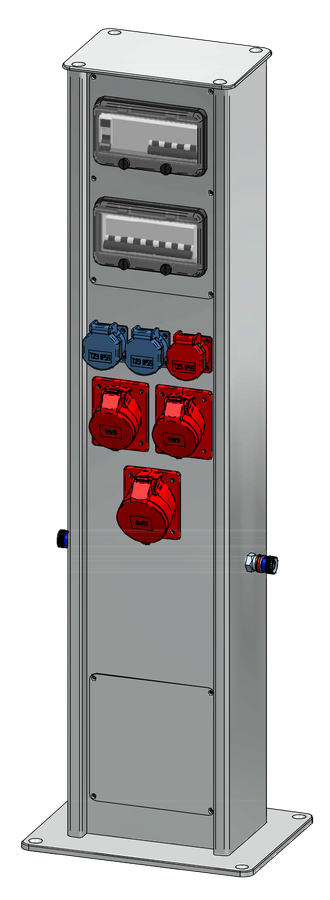 Power column ES 230, aluminium anodised