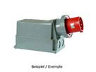 Plastic wall plug CEE 125A/400V, 3P+PE/6h, IP67