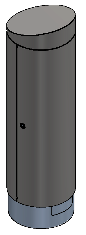 Colonnina di energia RONDO M V2A verniciato RAL 9007