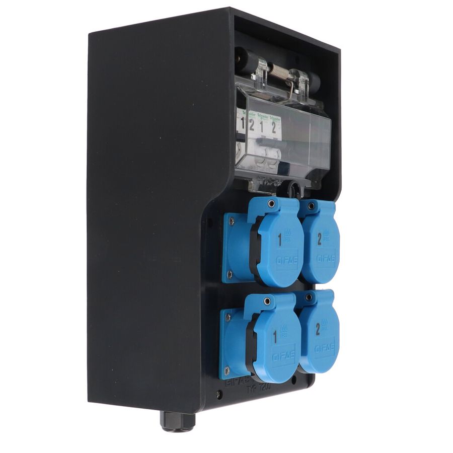 Hard rubber distributor box type 7200, black