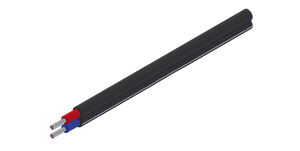 LED, System cable black - copper tinned