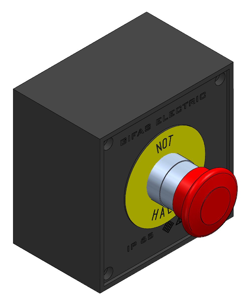 Emergency stop switch twist-release