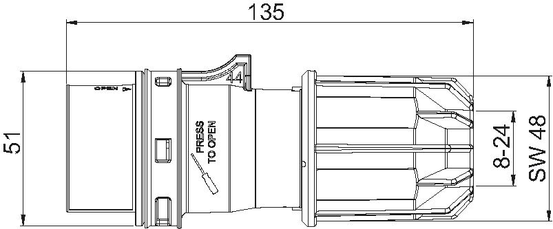 Stecker Kunststoff CEE IP44