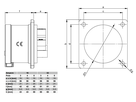 Plastic built-in plug CEE IP44