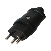 Spina tipo 12 TH strong IP20230V/10A/P+N+PE nera