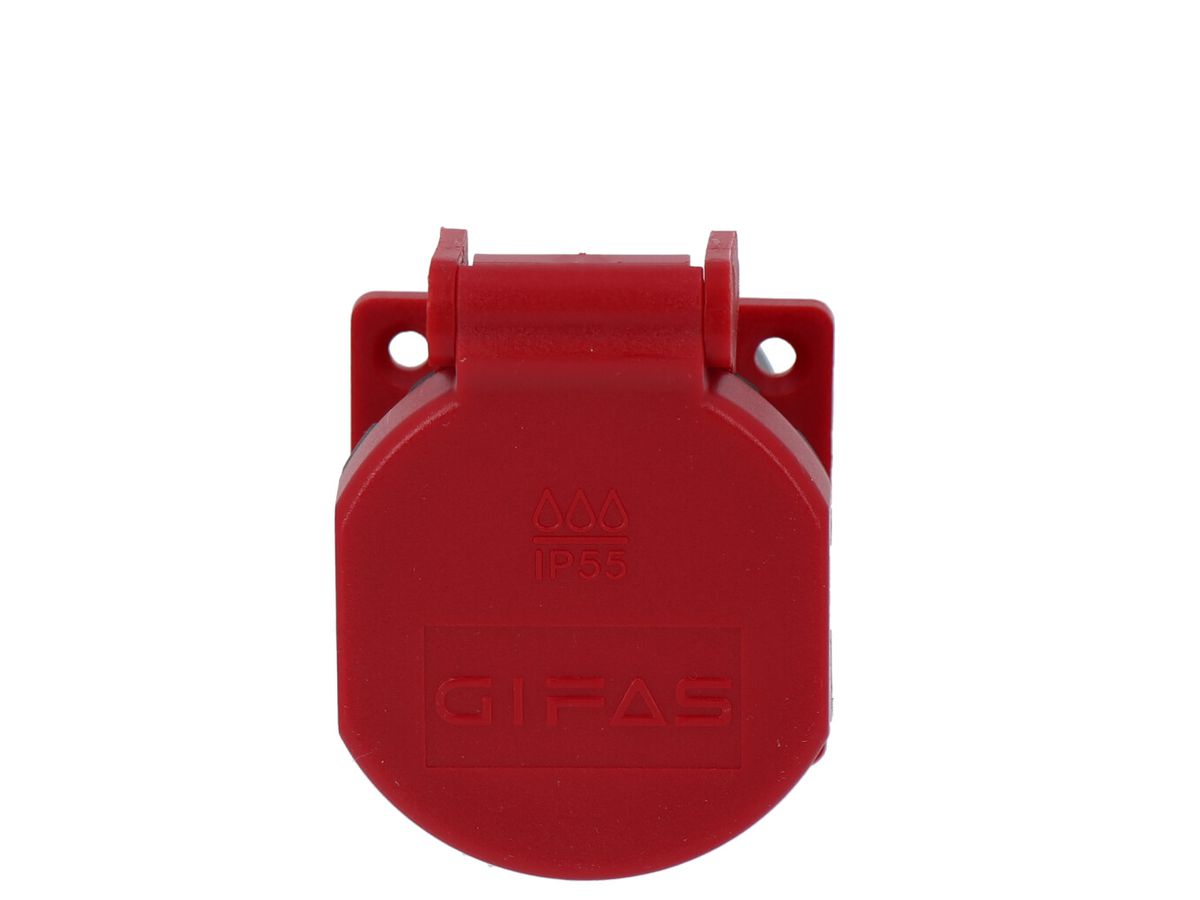 Built-in socket type 25 IP55 red - GIFAS-ELECTRIC
