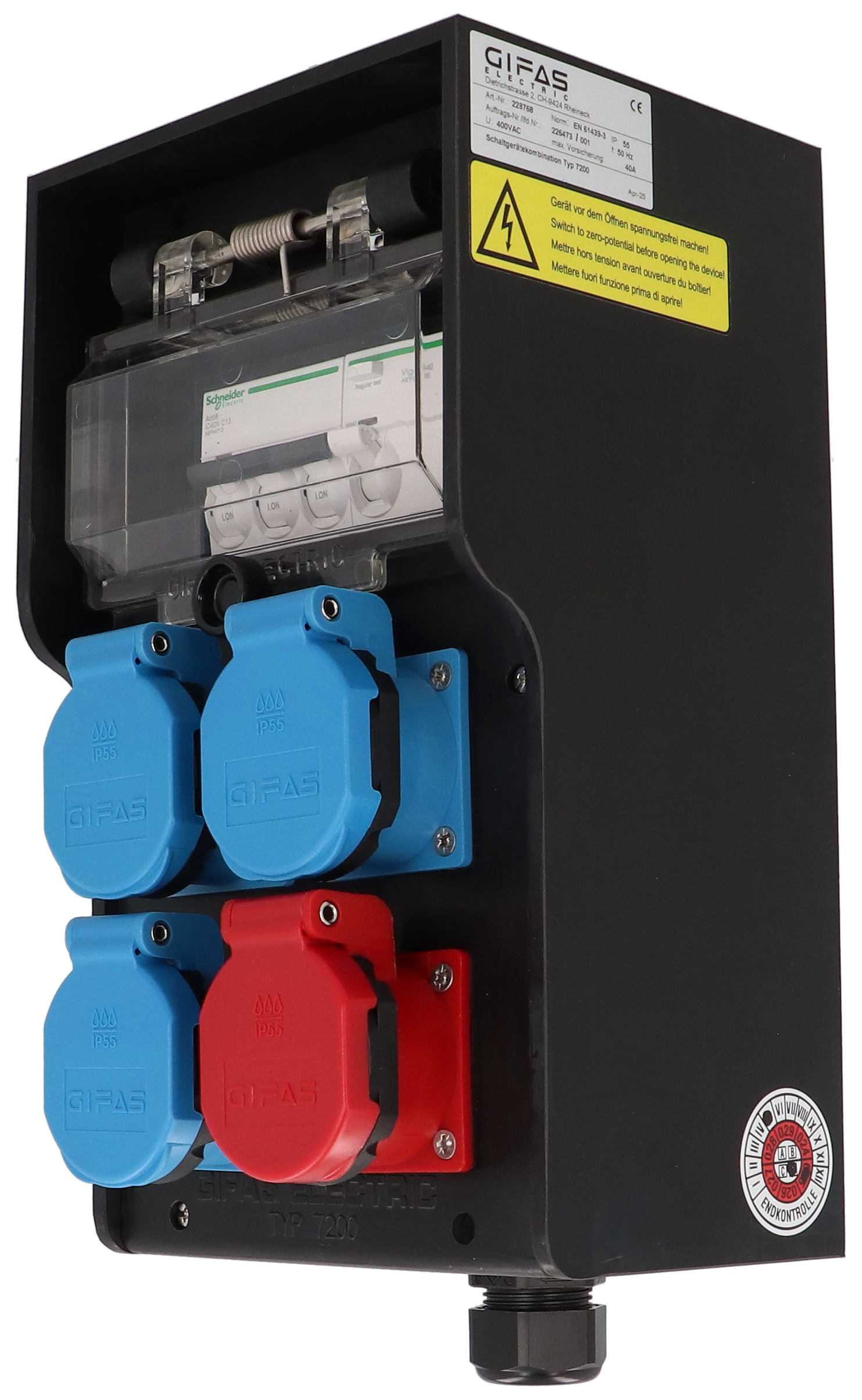 Hartgummiverteiler Typ 7200, schwarz