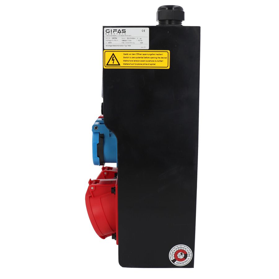 Hartgummiverteiler Typ 7300, schwarz
