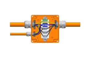 Junction box polyester E30 type 1616, orange