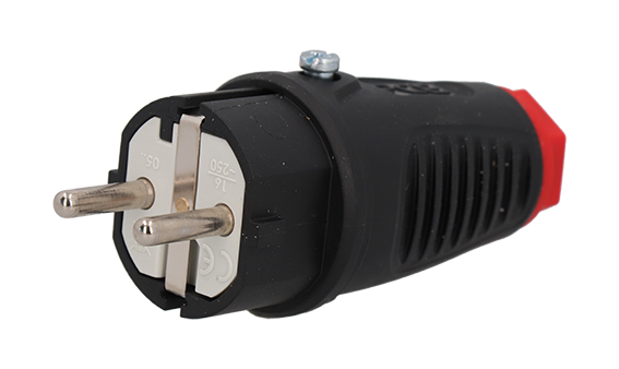 Stecker Vollgummi Schuko IP54