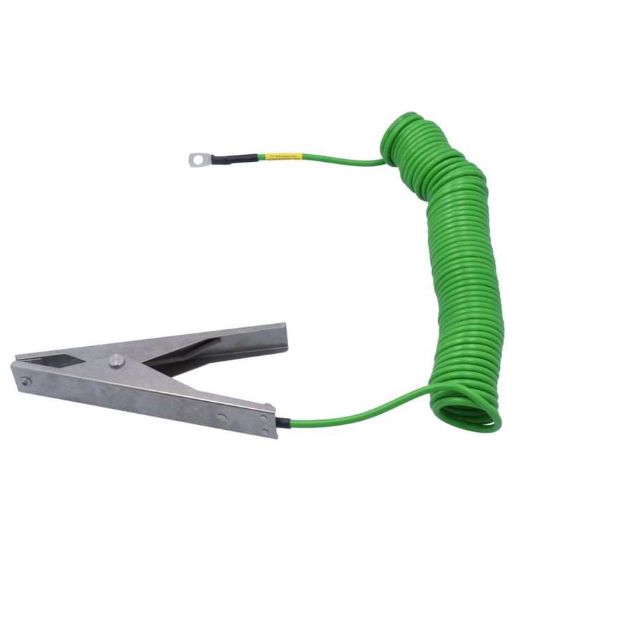 Single-pole heavy-duty stainless steel earthing clip,